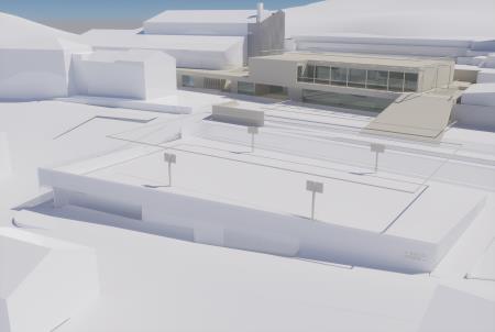 Nov vrtec Most na Soči, pogled na igrišče (M. Gregorski, Kontra arhitekti)